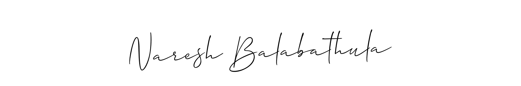Design your own signature with our free online signature maker. With this signature software, you can create a handwritten (Allison_Script) signature for name Naresh Balabathula. Naresh Balabathula signature style 2 images and pictures png