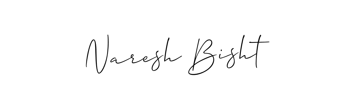 Create a beautiful signature design for name Naresh Bisht. With this signature (Allison_Script) fonts, you can make a handwritten signature for free. Naresh Bisht signature style 2 images and pictures png