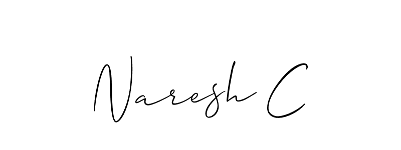 Also we have Naresh C name is the best signature style. Create professional handwritten signature collection using Allison_Script autograph style. Naresh C signature style 2 images and pictures png