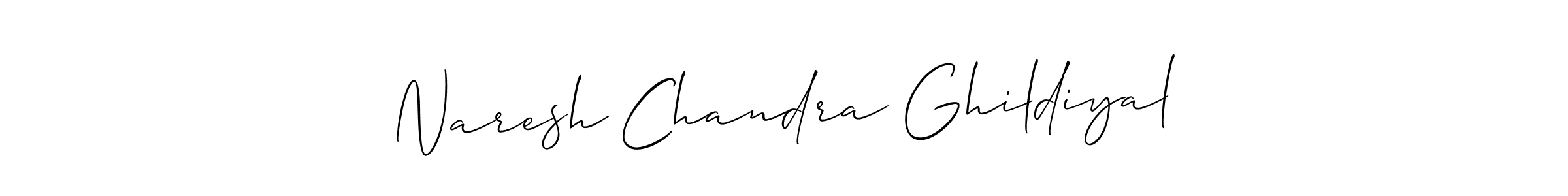 Make a short Naresh Chandra Ghildiyal signature style. Manage your documents anywhere anytime using Allison_Script. Create and add eSignatures, submit forms, share and send files easily. Naresh Chandra Ghildiyal signature style 2 images and pictures png