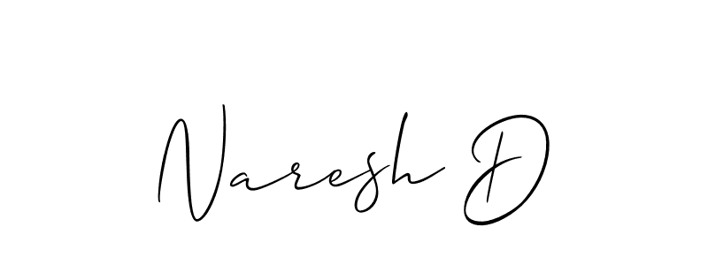 How to Draw Naresh D signature style? Allison_Script is a latest design signature styles for name Naresh D. Naresh D signature style 2 images and pictures png