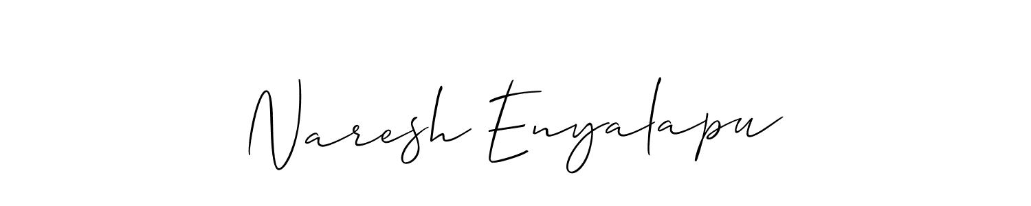 You should practise on your own different ways (Allison_Script) to write your name (Naresh Enyalapu) in signature. don't let someone else do it for you. Naresh Enyalapu signature style 2 images and pictures png