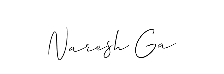 Allison_Script is a professional signature style that is perfect for those who want to add a touch of class to their signature. It is also a great choice for those who want to make their signature more unique. Get Naresh Ga name to fancy signature for free. Naresh Ga signature style 2 images and pictures png