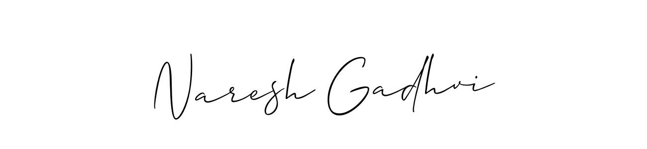 if you are searching for the best signature style for your name Naresh Gadhvi. so please give up your signature search. here we have designed multiple signature styles  using Allison_Script. Naresh Gadhvi signature style 2 images and pictures png