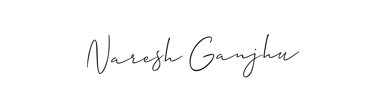 Allison_Script is a professional signature style that is perfect for those who want to add a touch of class to their signature. It is also a great choice for those who want to make their signature more unique. Get Naresh Ganjhu name to fancy signature for free. Naresh Ganjhu signature style 2 images and pictures png
