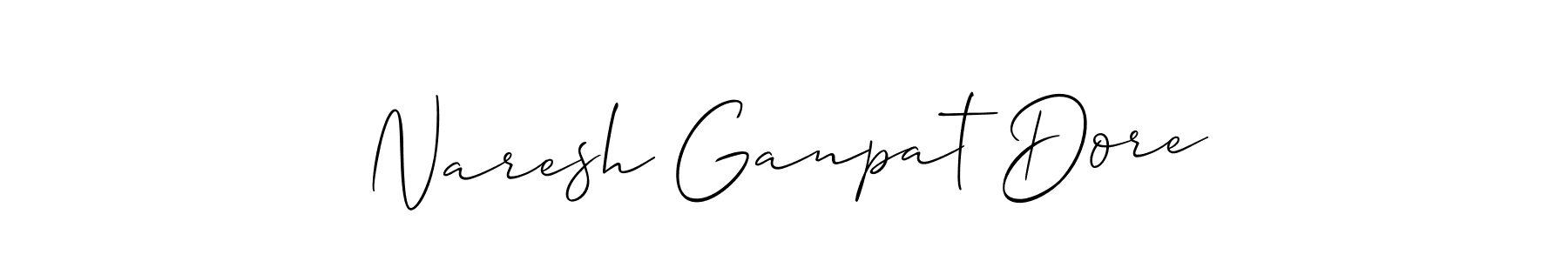Design your own signature with our free online signature maker. With this signature software, you can create a handwritten (Allison_Script) signature for name Naresh Ganpat Dore. Naresh Ganpat Dore signature style 2 images and pictures png