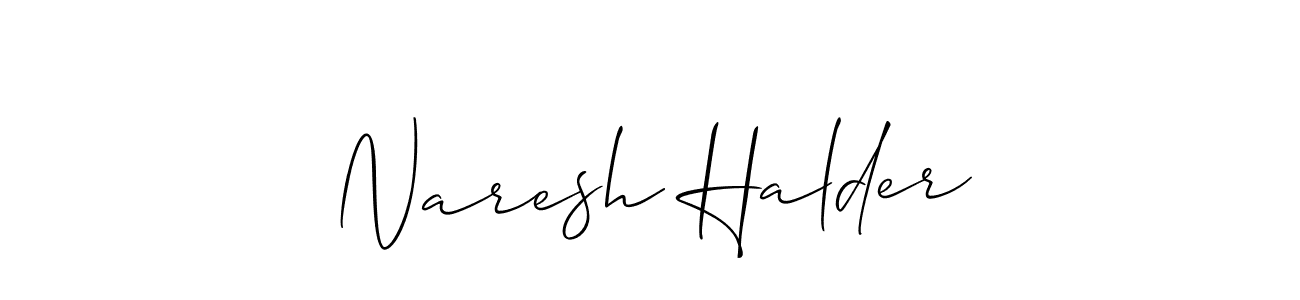 Use a signature maker to create a handwritten signature online. With this signature software, you can design (Allison_Script) your own signature for name Naresh Halder. Naresh Halder signature style 2 images and pictures png