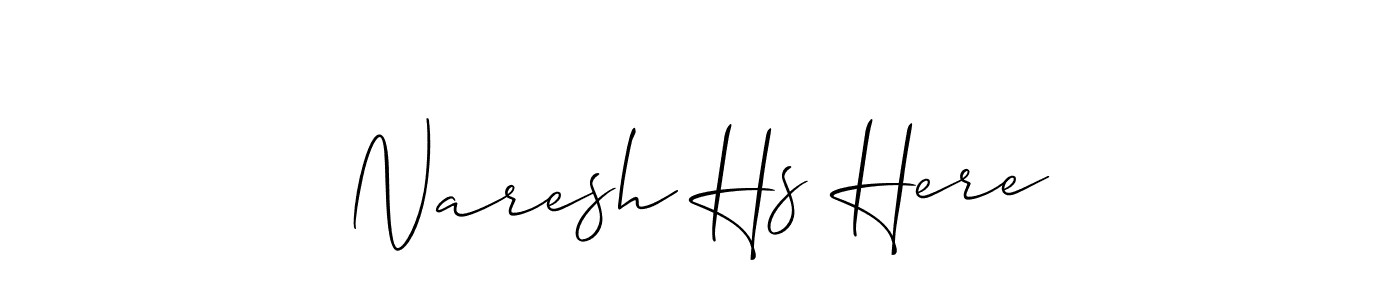 How to Draw Naresh Hs Here signature style? Allison_Script is a latest design signature styles for name Naresh Hs Here. Naresh Hs Here signature style 2 images and pictures png