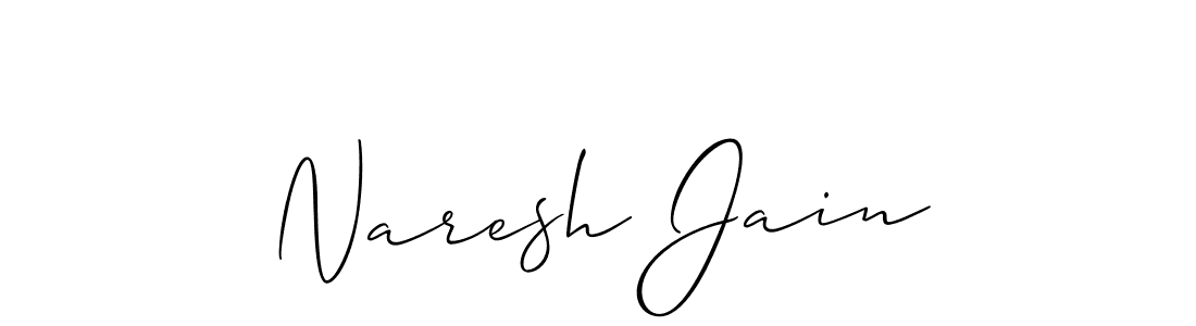Create a beautiful signature design for name Naresh Jain. With this signature (Allison_Script) fonts, you can make a handwritten signature for free. Naresh Jain signature style 2 images and pictures png