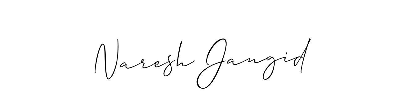 Use a signature maker to create a handwritten signature online. With this signature software, you can design (Allison_Script) your own signature for name Naresh Jangid. Naresh Jangid signature style 2 images and pictures png
