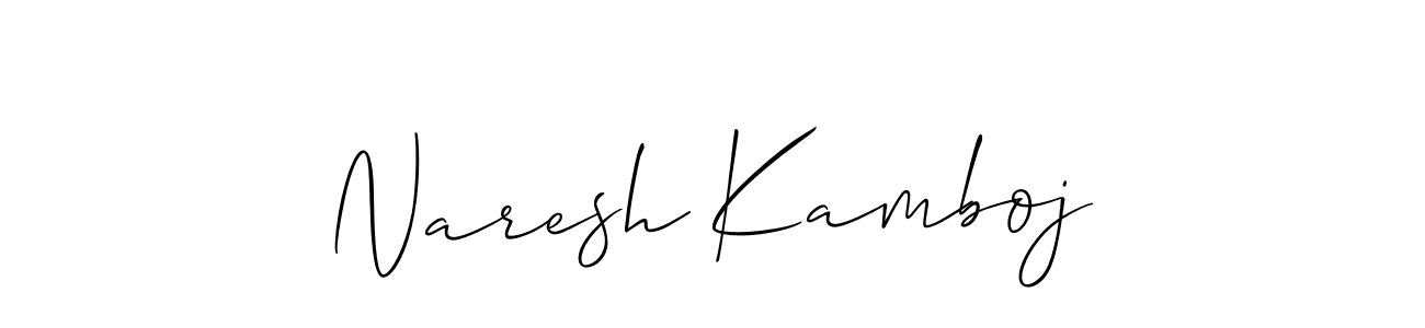 if you are searching for the best signature style for your name Naresh Kamboj. so please give up your signature search. here we have designed multiple signature styles  using Allison_Script. Naresh Kamboj signature style 2 images and pictures png