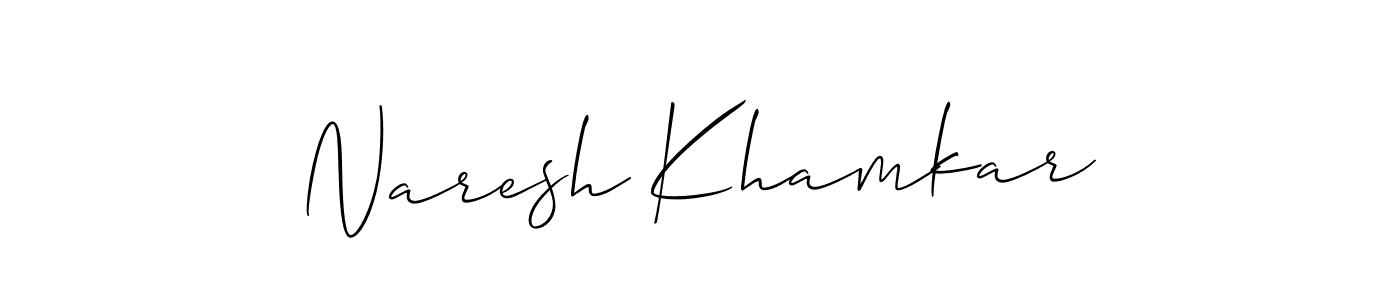 Use a signature maker to create a handwritten signature online. With this signature software, you can design (Allison_Script) your own signature for name Naresh Khamkar. Naresh Khamkar signature style 2 images and pictures png