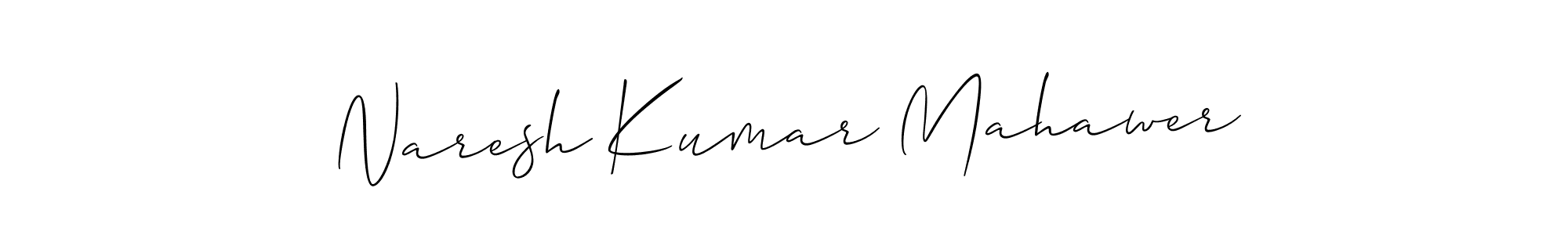 Naresh Kumar Mahawer stylish signature style. Best Handwritten Sign (Allison_Script) for my name. Handwritten Signature Collection Ideas for my name Naresh Kumar Mahawer. Naresh Kumar Mahawer signature style 2 images and pictures png
