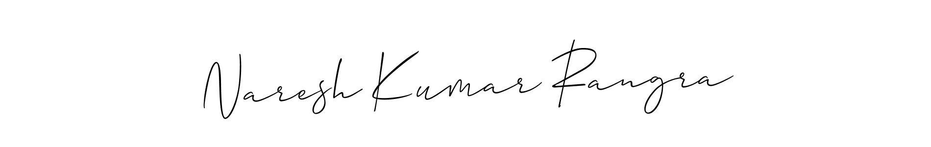 Similarly Allison_Script is the best handwritten signature design. Signature creator online .You can use it as an online autograph creator for name Naresh Kumar Rangra. Naresh Kumar Rangra signature style 2 images and pictures png