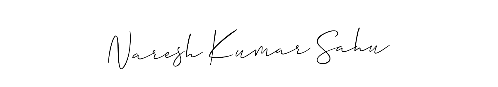 You should practise on your own different ways (Allison_Script) to write your name (Naresh Kumar Sahu) in signature. don't let someone else do it for you. Naresh Kumar Sahu signature style 2 images and pictures png