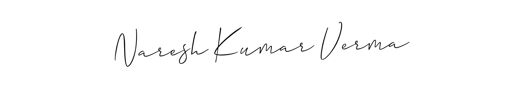 This is the best signature style for the Naresh Kumar Verma name. Also you like these signature font (Allison_Script). Mix name signature. Naresh Kumar Verma signature style 2 images and pictures png