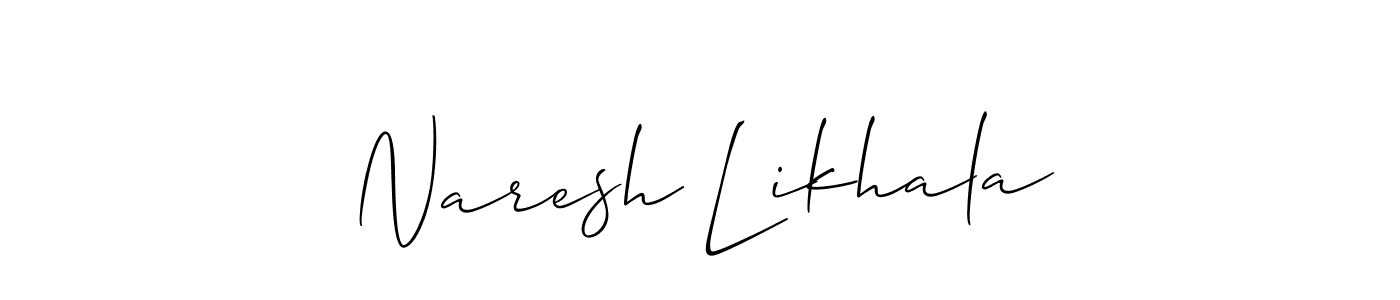 How to Draw Naresh Likhala signature style? Allison_Script is a latest design signature styles for name Naresh Likhala. Naresh Likhala signature style 2 images and pictures png