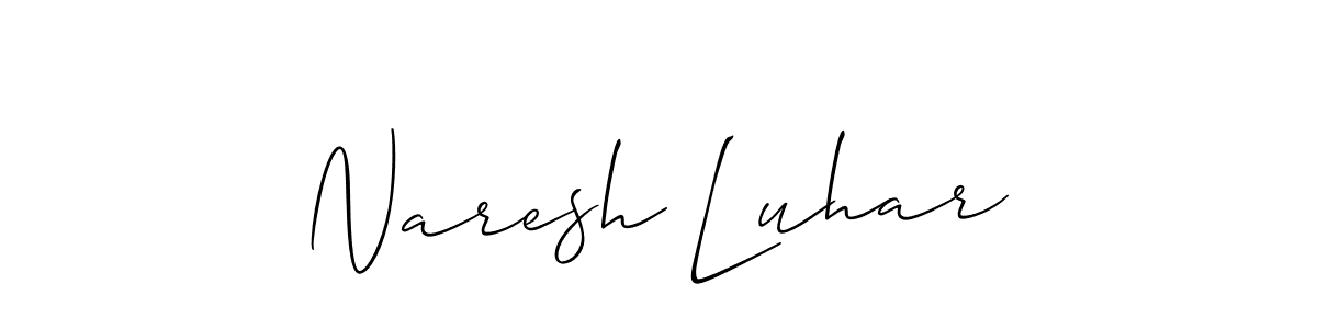How to make Naresh Luhar signature? Allison_Script is a professional autograph style. Create handwritten signature for Naresh Luhar name. Naresh Luhar signature style 2 images and pictures png