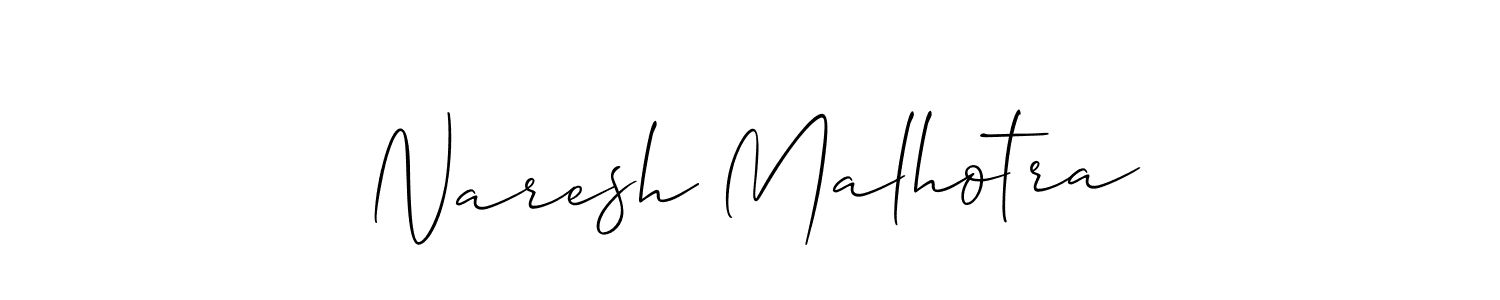 How to make Naresh Malhotra name signature. Use Allison_Script style for creating short signs online. This is the latest handwritten sign. Naresh Malhotra signature style 2 images and pictures png