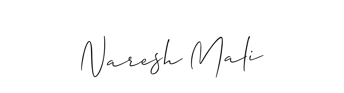 Make a beautiful signature design for name Naresh Mali. With this signature (Allison_Script) style, you can create a handwritten signature for free. Naresh Mali signature style 2 images and pictures png