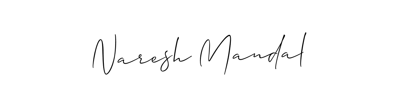 Create a beautiful signature design for name Naresh Mandal. With this signature (Allison_Script) fonts, you can make a handwritten signature for free. Naresh Mandal signature style 2 images and pictures png
