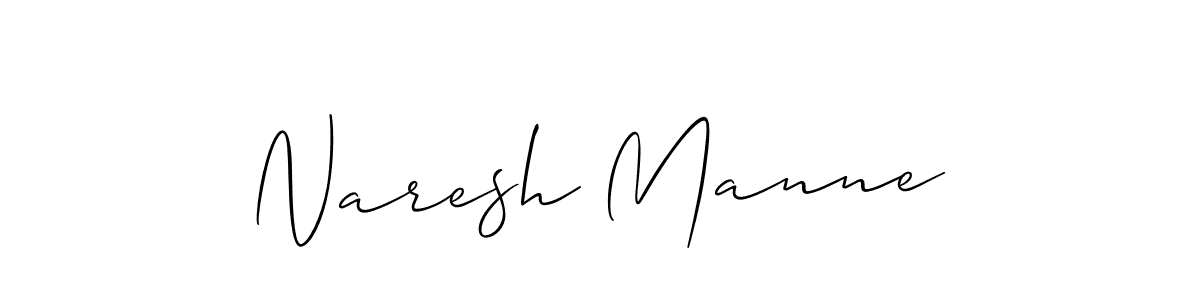 Create a beautiful signature design for name Naresh Manne. With this signature (Allison_Script) fonts, you can make a handwritten signature for free. Naresh Manne signature style 2 images and pictures png