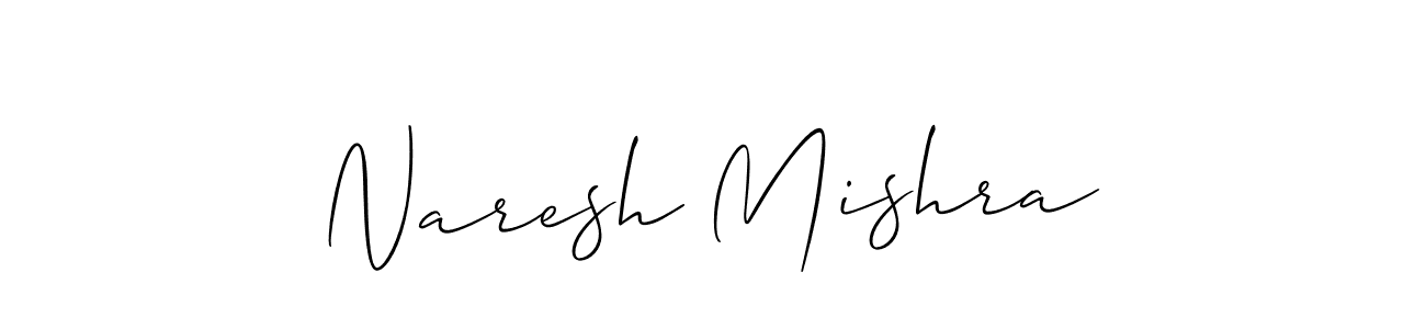 Allison_Script is a professional signature style that is perfect for those who want to add a touch of class to their signature. It is also a great choice for those who want to make their signature more unique. Get Naresh Mishra name to fancy signature for free. Naresh Mishra signature style 2 images and pictures png