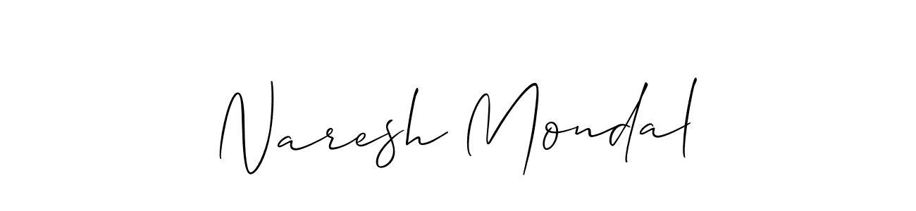 Use a signature maker to create a handwritten signature online. With this signature software, you can design (Allison_Script) your own signature for name Naresh Mondal. Naresh Mondal signature style 2 images and pictures png