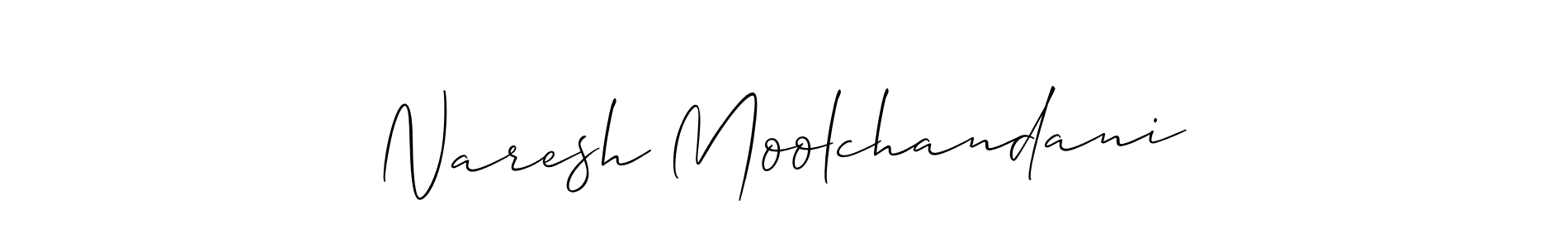 Make a short Naresh Moolchandani signature style. Manage your documents anywhere anytime using Allison_Script. Create and add eSignatures, submit forms, share and send files easily. Naresh Moolchandani signature style 2 images and pictures png
