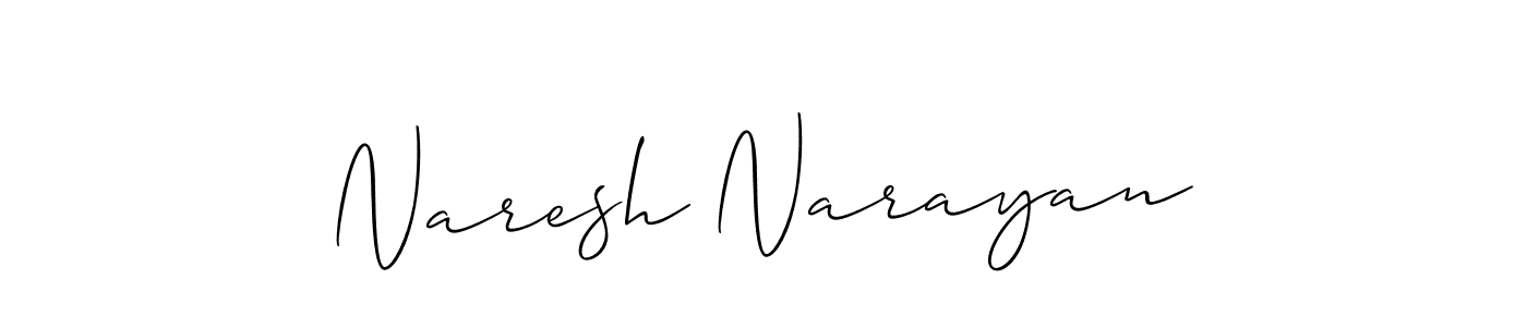 Best and Professional Signature Style for Naresh Narayan. Allison_Script Best Signature Style Collection. Naresh Narayan signature style 2 images and pictures png