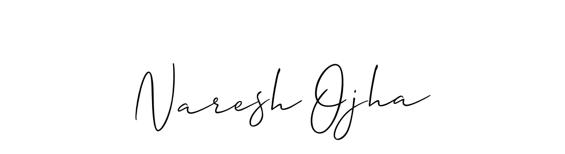 The best way (Allison_Script) to make a short signature is to pick only two or three words in your name. The name Naresh Ojha include a total of six letters. For converting this name. Naresh Ojha signature style 2 images and pictures png