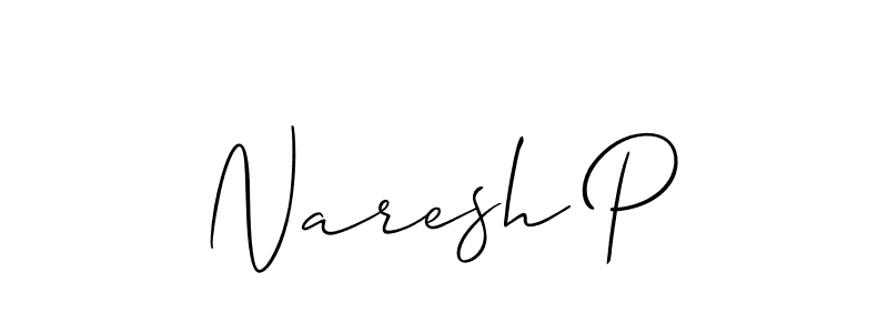 Best and Professional Signature Style for Naresh P. Allison_Script Best Signature Style Collection. Naresh P signature style 2 images and pictures png