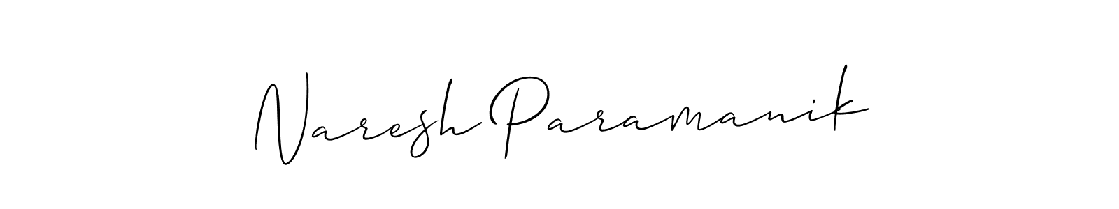 Create a beautiful signature design for name Naresh Paramanik. With this signature (Allison_Script) fonts, you can make a handwritten signature for free. Naresh Paramanik signature style 2 images and pictures png