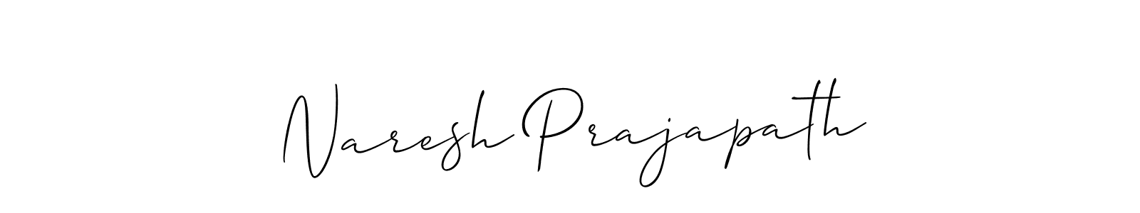 The best way (Allison_Script) to make a short signature is to pick only two or three words in your name. The name Naresh Prajapath include a total of six letters. For converting this name. Naresh Prajapath signature style 2 images and pictures png