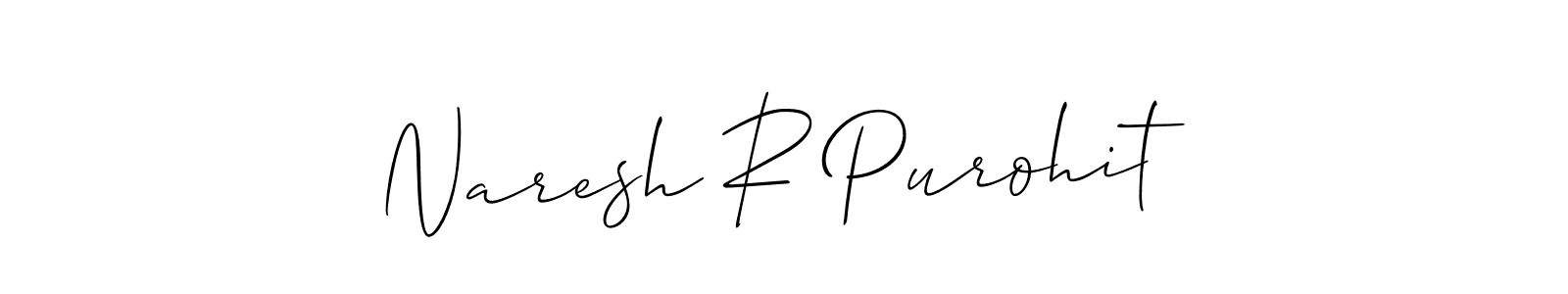 Also You can easily find your signature by using the search form. We will create Naresh R Purohit name handwritten signature images for you free of cost using Allison_Script sign style. Naresh R Purohit signature style 2 images and pictures png