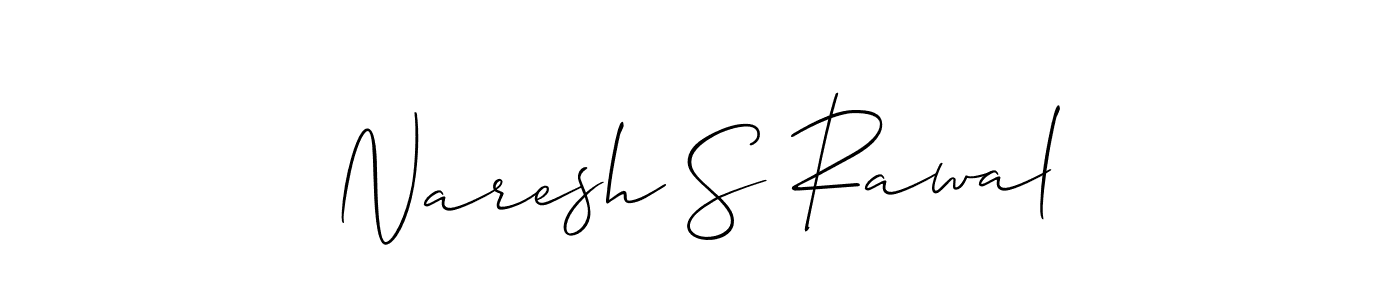 Make a beautiful signature design for name Naresh S Rawal. With this signature (Allison_Script) style, you can create a handwritten signature for free. Naresh S Rawal signature style 2 images and pictures png