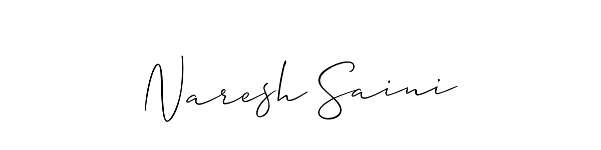 It looks lik you need a new signature style for name Naresh Saini. Design unique handwritten (Allison_Script) signature with our free signature maker in just a few clicks. Naresh Saini signature style 2 images and pictures png