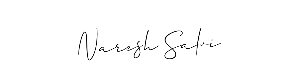 Naresh Salvi stylish signature style. Best Handwritten Sign (Allison_Script) for my name. Handwritten Signature Collection Ideas for my name Naresh Salvi. Naresh Salvi signature style 2 images and pictures png