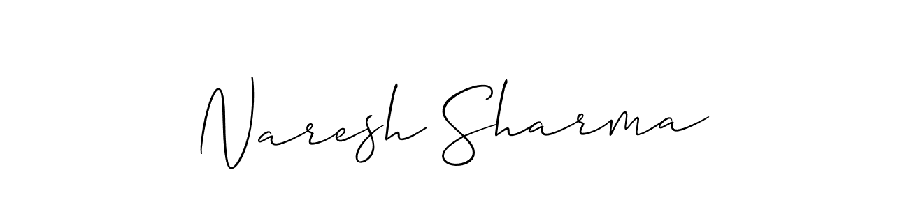 Make a beautiful signature design for name Naresh Sharma. With this signature (Allison_Script) style, you can create a handwritten signature for free. Naresh Sharma signature style 2 images and pictures png