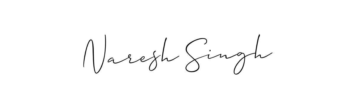 Also You can easily find your signature by using the search form. We will create Naresh Singh name handwritten signature images for you free of cost using Allison_Script sign style. Naresh Singh signature style 2 images and pictures png