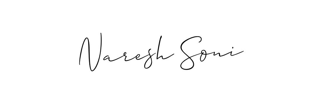 Use a signature maker to create a handwritten signature online. With this signature software, you can design (Allison_Script) your own signature for name Naresh Soni. Naresh Soni signature style 2 images and pictures png