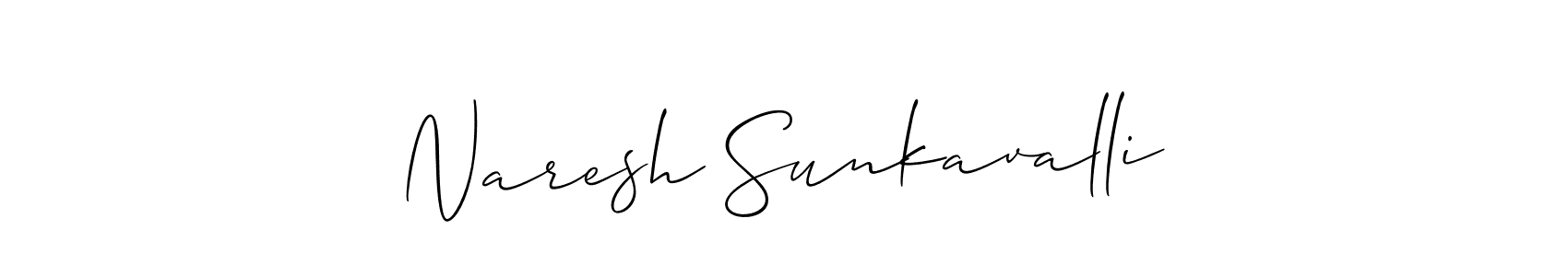 You should practise on your own different ways (Allison_Script) to write your name (Naresh Sunkavalli) in signature. don't let someone else do it for you. Naresh Sunkavalli signature style 2 images and pictures png