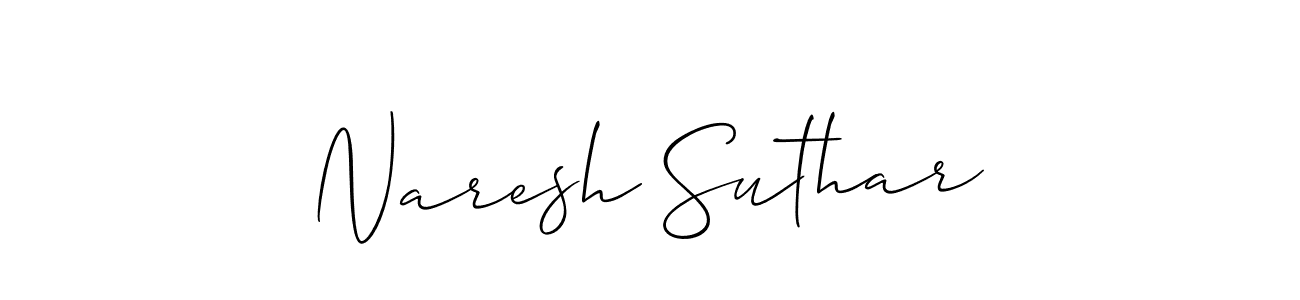 Create a beautiful signature design for name Naresh Suthar. With this signature (Allison_Script) fonts, you can make a handwritten signature for free. Naresh Suthar signature style 2 images and pictures png