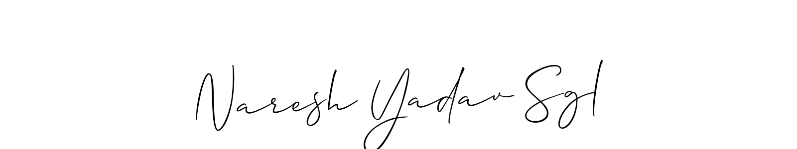 How to Draw Naresh Yadav Sgl signature style? Allison_Script is a latest design signature styles for name Naresh Yadav Sgl. Naresh Yadav Sgl signature style 2 images and pictures png
