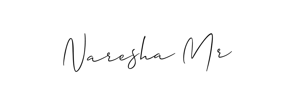 Also You can easily find your signature by using the search form. We will create Naresha Mr name handwritten signature images for you free of cost using Allison_Script sign style. Naresha Mr signature style 2 images and pictures png