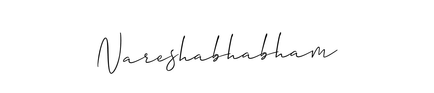 Also You can easily find your signature by using the search form. We will create Nareshabhabham name handwritten signature images for you free of cost using Allison_Script sign style. Nareshabhabham signature style 2 images and pictures png