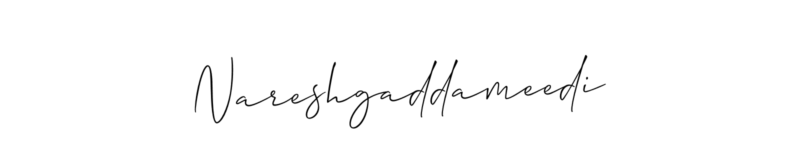 How to make Nareshgaddameedi name signature. Use Allison_Script style for creating short signs online. This is the latest handwritten sign. Nareshgaddameedi signature style 2 images and pictures png