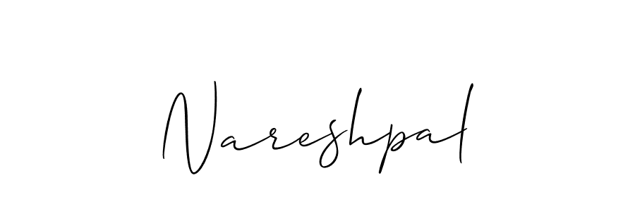 The best way (Allison_Script) to make a short signature is to pick only two or three words in your name. The name Nareshpal include a total of six letters. For converting this name. Nareshpal signature style 2 images and pictures png