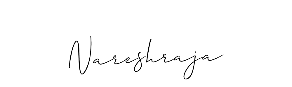 Use a signature maker to create a handwritten signature online. With this signature software, you can design (Allison_Script) your own signature for name Nareshraja. Nareshraja signature style 2 images and pictures png