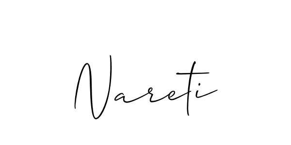 How to Draw Nareti signature style? Allison_Script is a latest design signature styles for name Nareti. Nareti signature style 2 images and pictures png